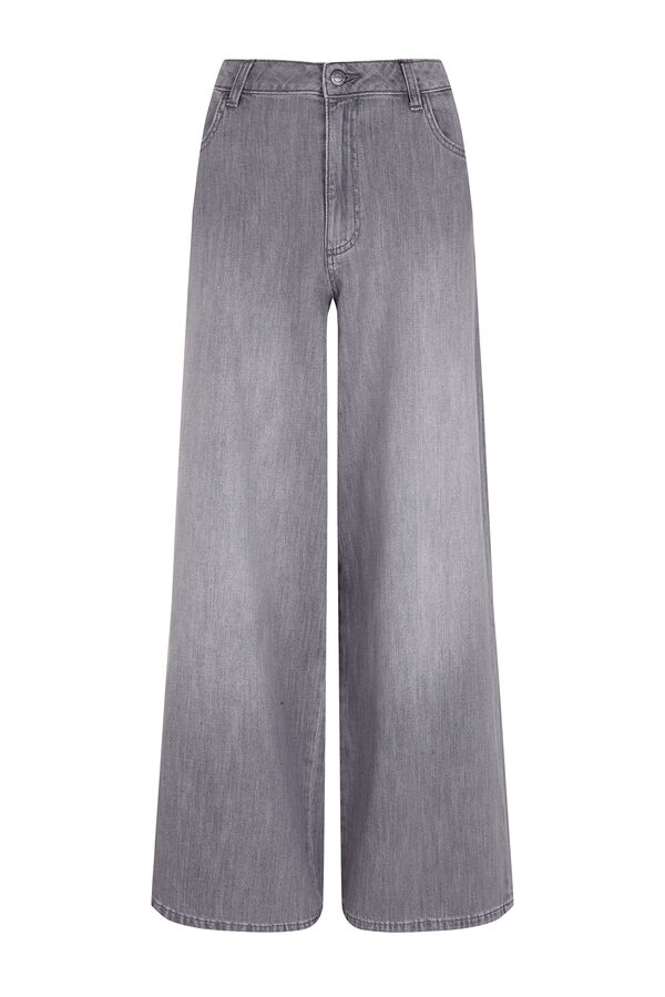 Cortefiel Long palazzo jeans Dark grey