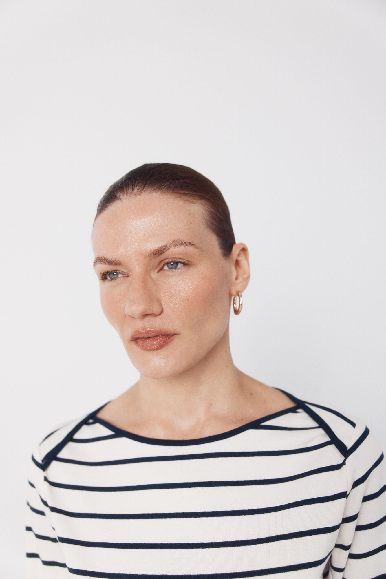 Cortefiel Contrast boat neck t-shirt