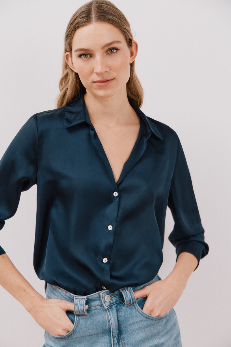 Cortefiel Camisa satinada