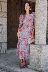 Polín Et Moi Vestido florido Turga Multicolorido