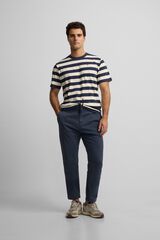 Silbon T-shirt minilogo &agrave;s riscas Azul