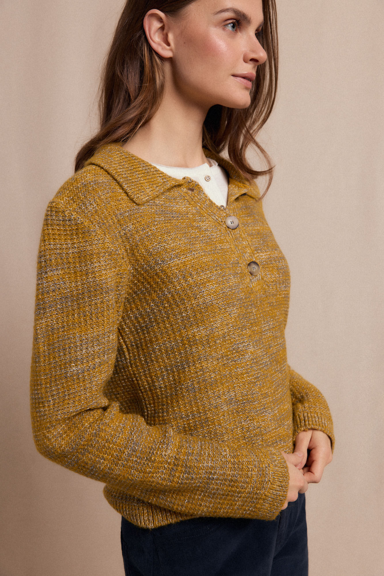 Slowlove Jersey polo jaspeado