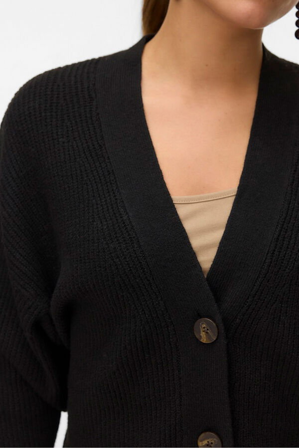 Vero Moda Casaco de malha curto de manga comprida  Preto
