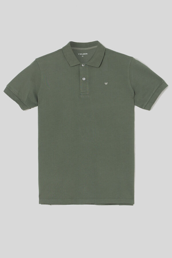 Cortefiel Silbon trend green polo shirt Green