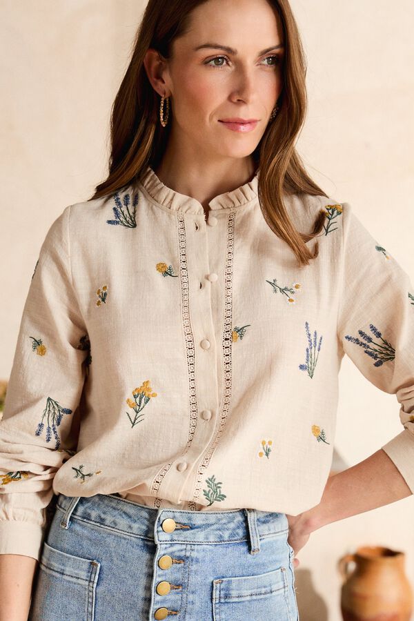 Pol&iacute;n Et Moi Camisa bordados Celia Tostado