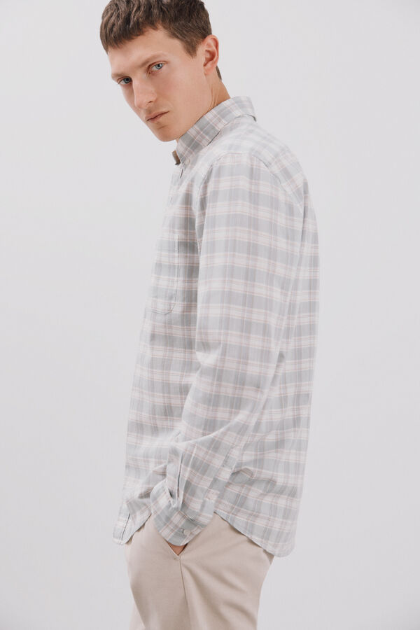 Cortefiel Checked shirt Green