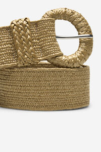 Cortefiel Elastic raffia belt