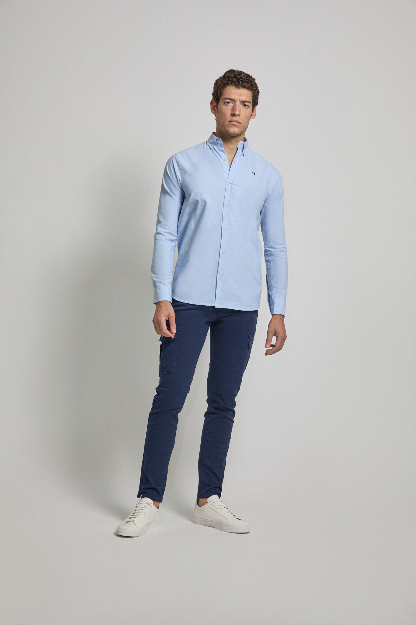 Street Monkey Camisa Oxford com log&oacute;tipo