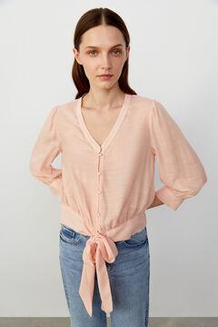 Cortefiel Shiny blouse Pink