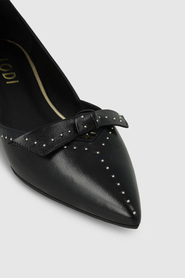 Lodi Sabrinas em couro e tachas Preto