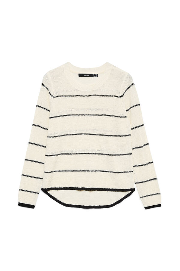 Vero Moda Jersey-knit round neck jumper Printed white