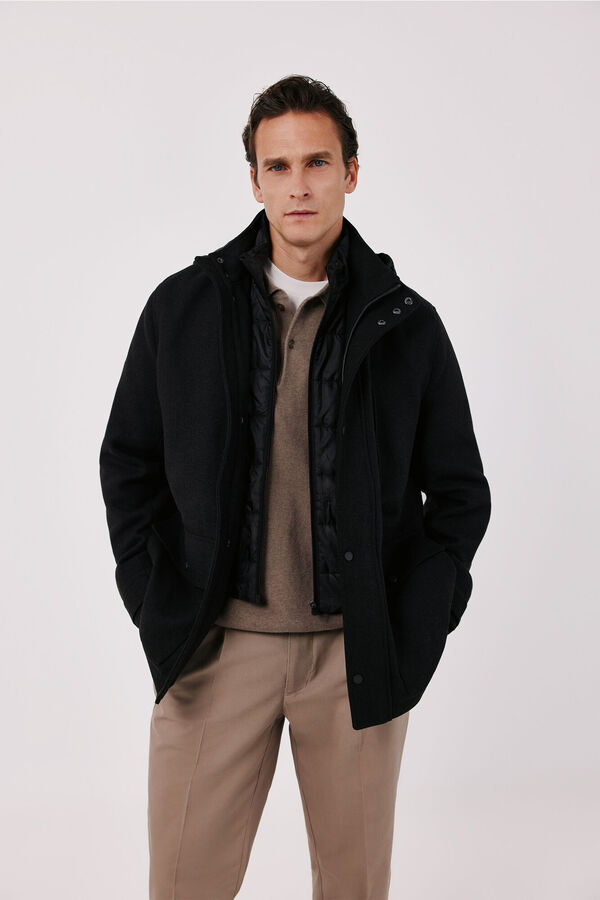 Cortefiel Jacket with lining Dark brown