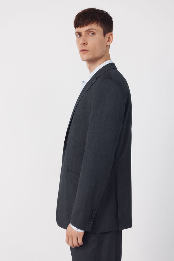 Cortefiel Plain Coolmax blazer Dark grey