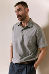 OOTO Polo lavado bordado avi&oacute;n Gris