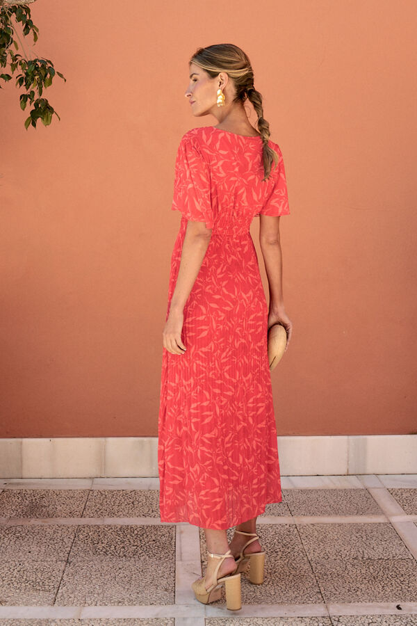 Pol&iacute;n Et Moi Vestido de convidada Roc&iacute;o Vermelho