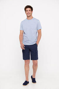 Cortefiel Cargo Bermuda shorts Blue