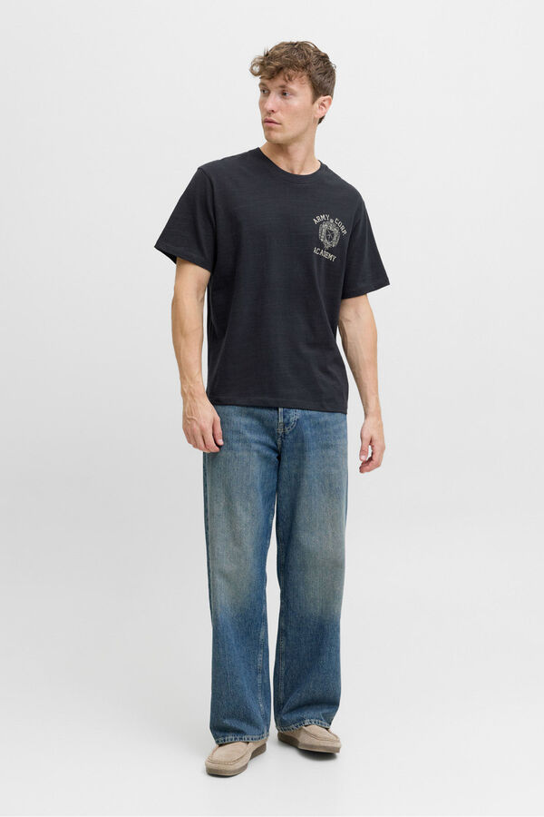 Jack & Jones Camiseta básica con estampado frontal Azul marino