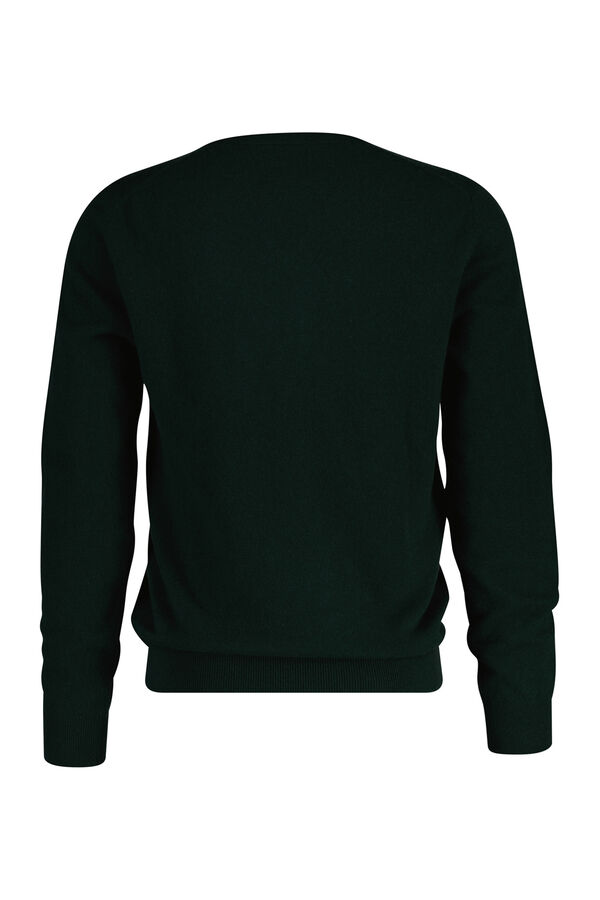 Gant Camisola de lã com gola em V Verde