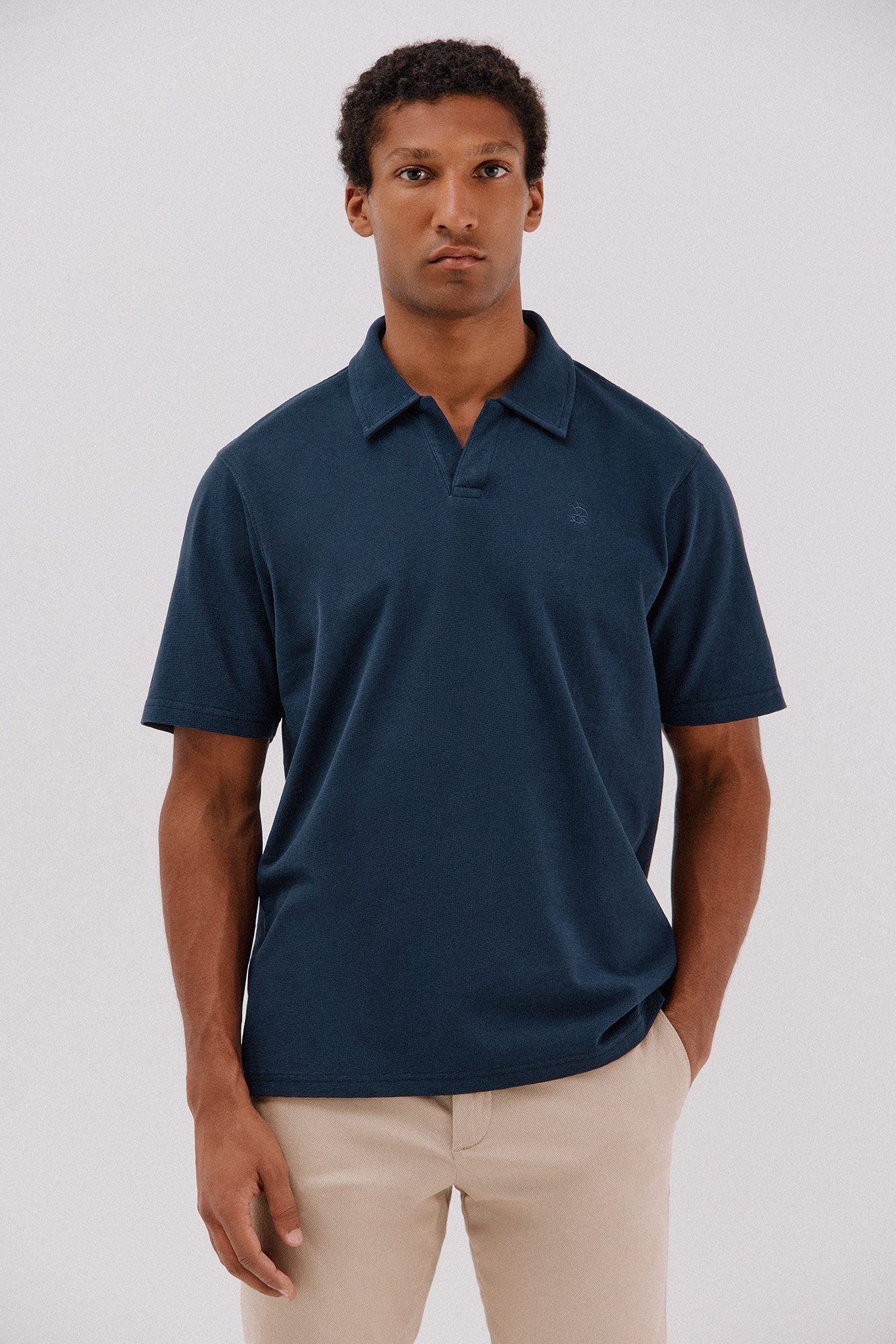 Cortefiel Textured polo shirt