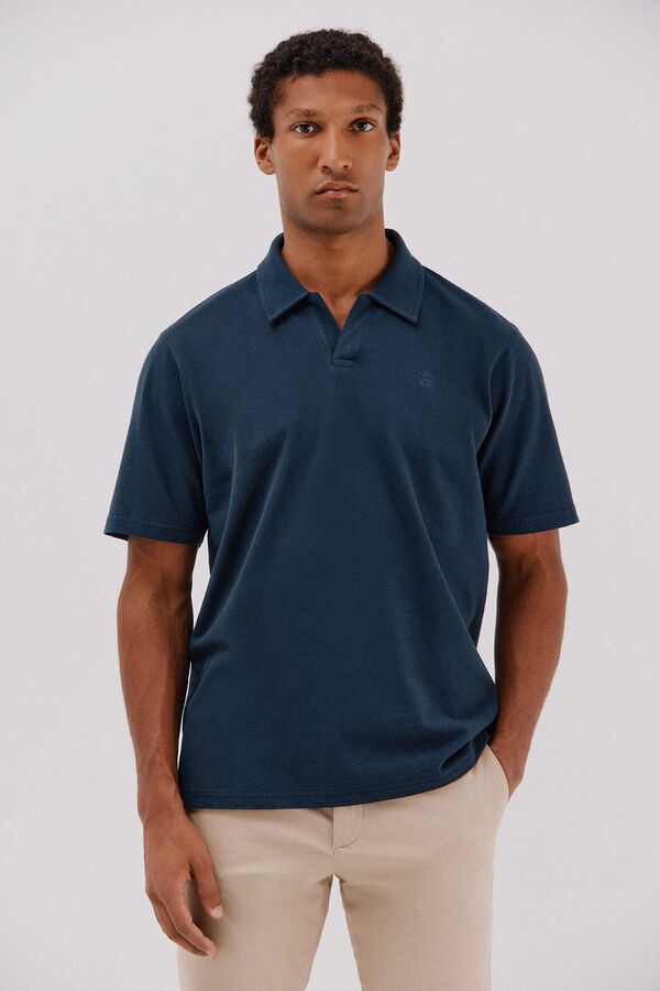 Cortefiel Polo estructura Azul marino