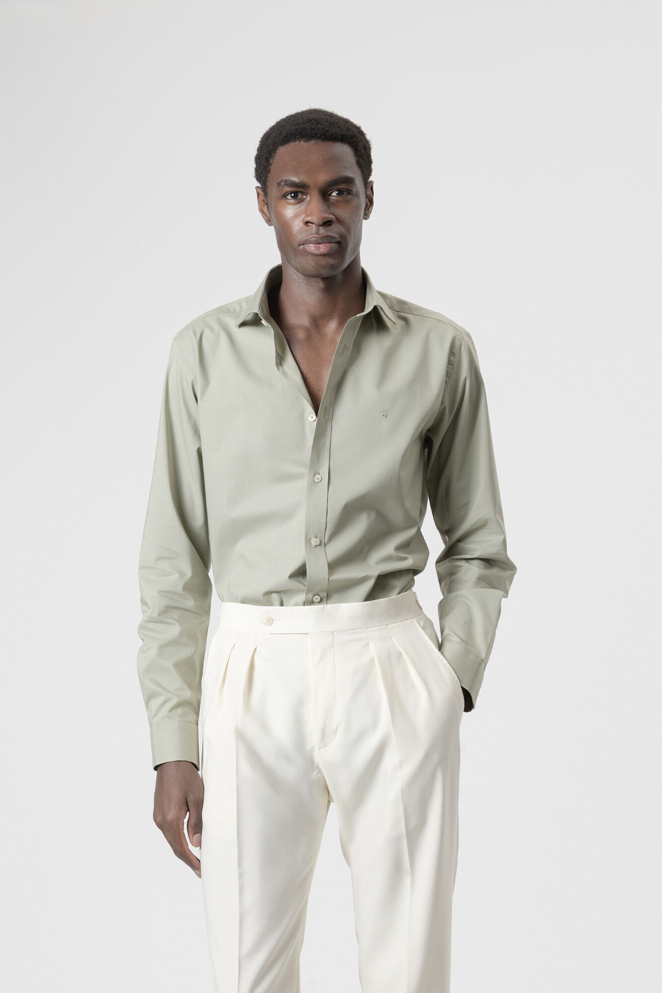 PuroEGO Camisa casual popelin algod&oacute;n