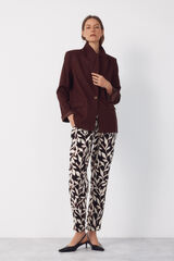 Cortefiel Flowy textured trousers Multicolour