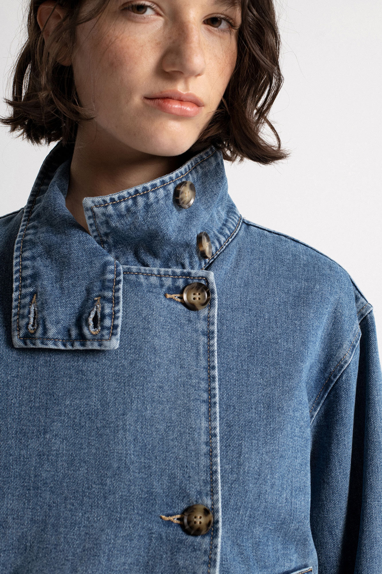 Object Casaco cruzado em denim