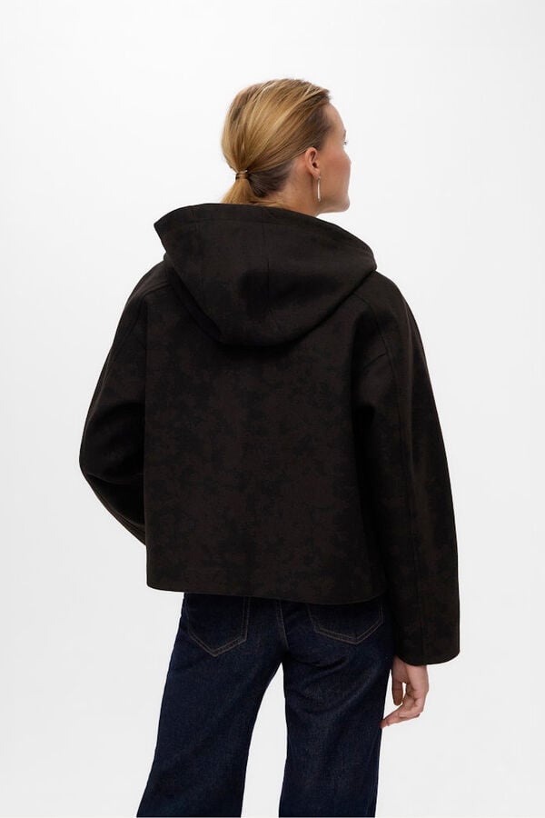 Vero Moda Short cloth coat Dark brown