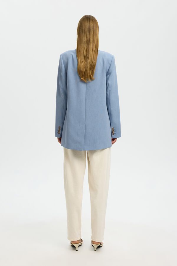 Selected Blazer de fato fit descontra&iacute;do Azul