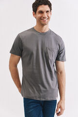 Cortefiel Camisola básica com bolso Cinzento