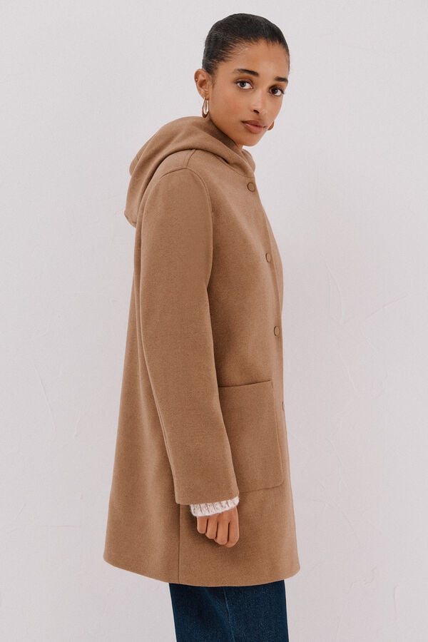 Cortefiel Hooded hood Beige