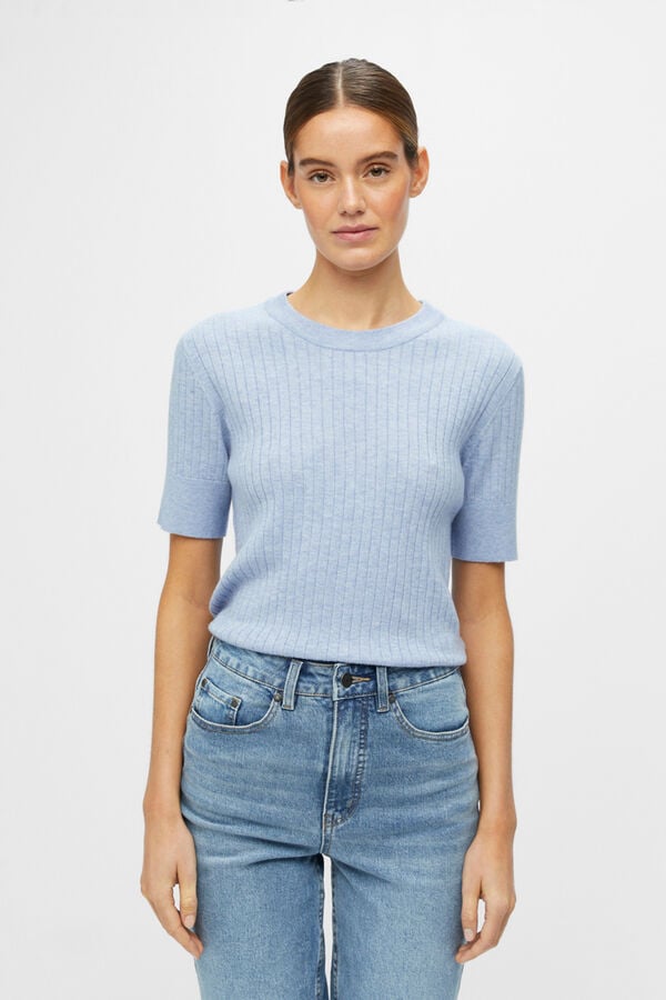 Cortefiel Jersey-knit T-shirt Blue