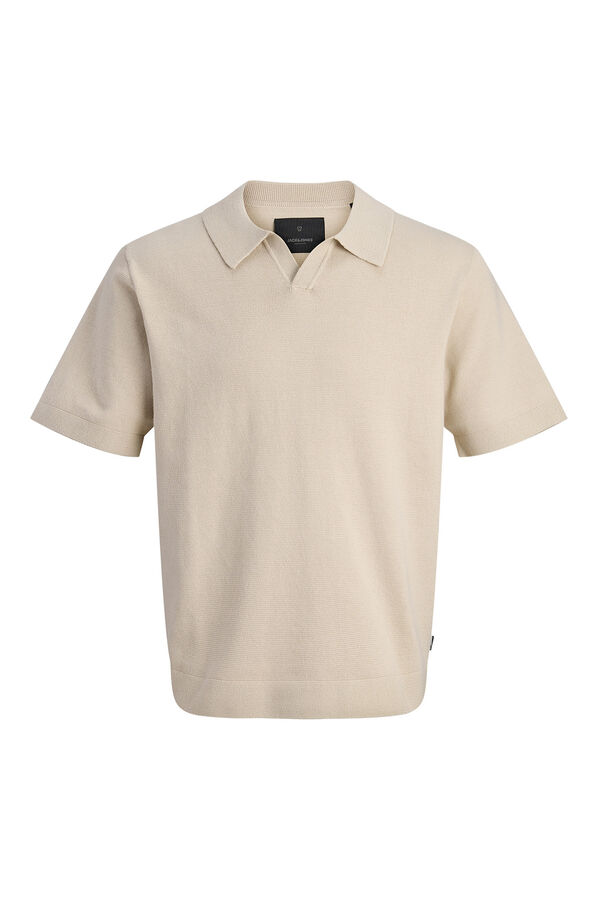 Jack & Jones Camisola em malha gola polo Tostado