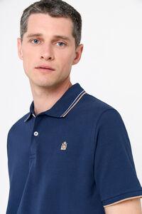 Cortefiel Piqué polo shirt with tipping Navy