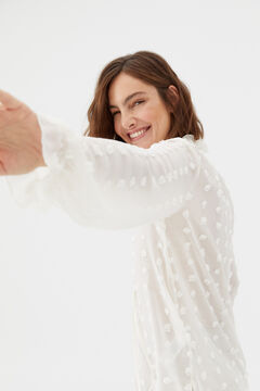 Cortefiel Printed lightweight blouse White