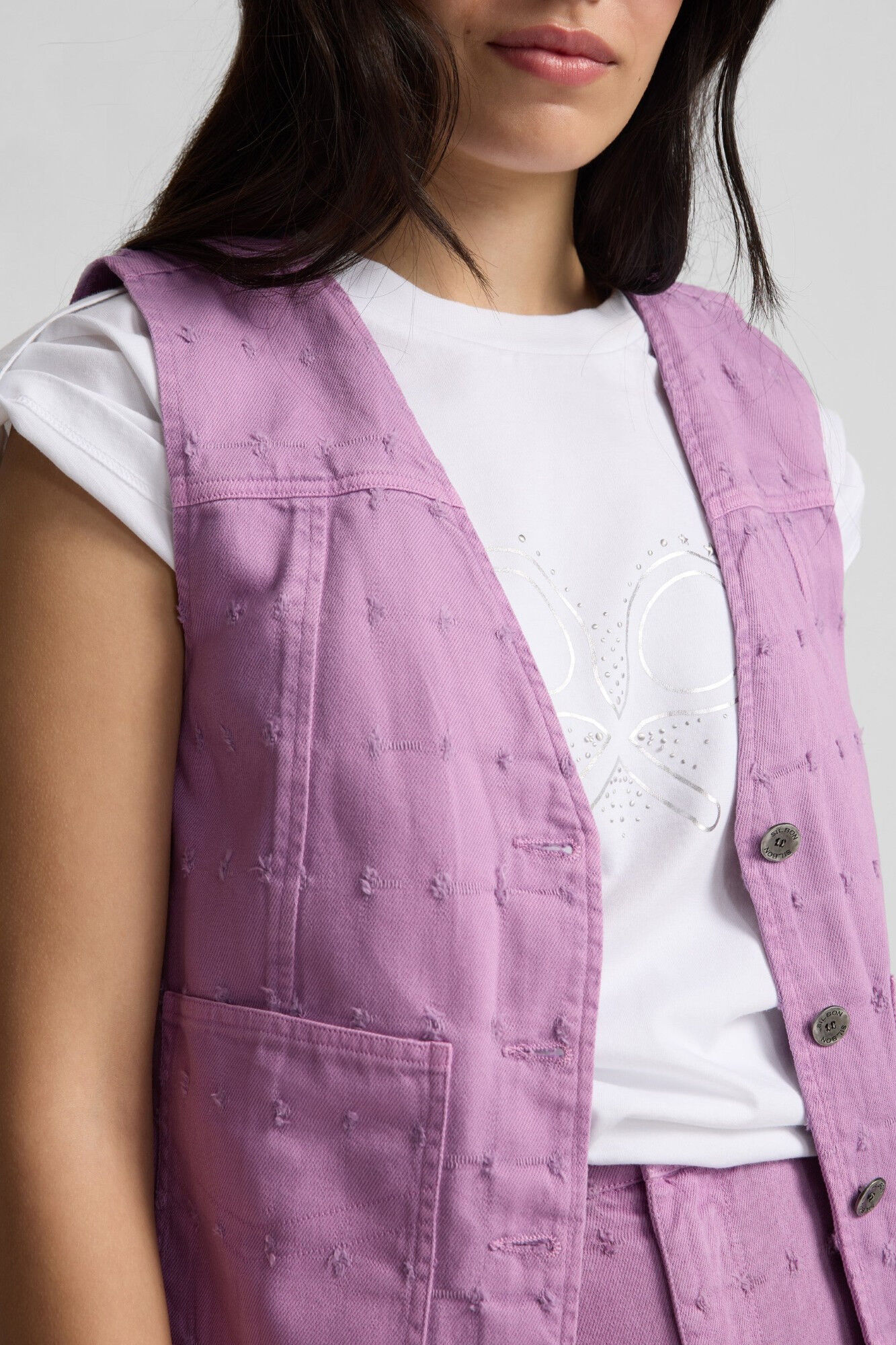 Silbon Colete denim Colete