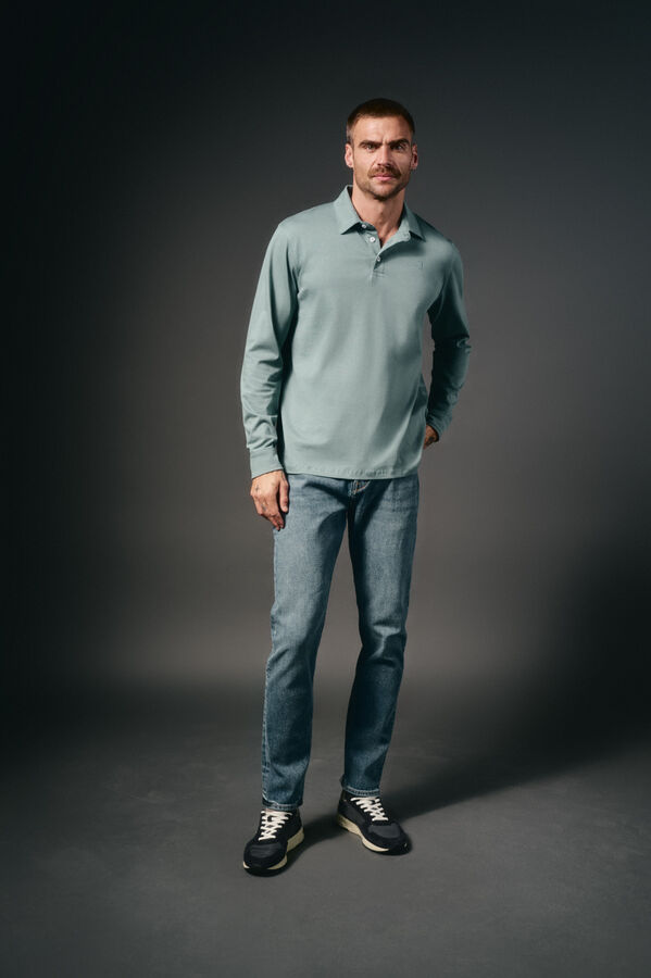 OOTO Polo de mão longa Azul