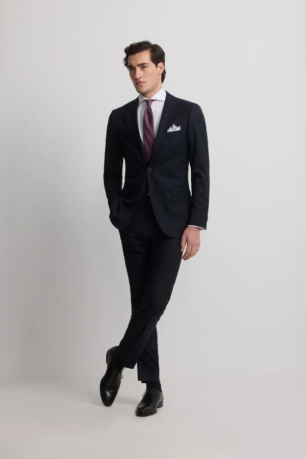 Silbon Blazer de fato natural stretch Azul