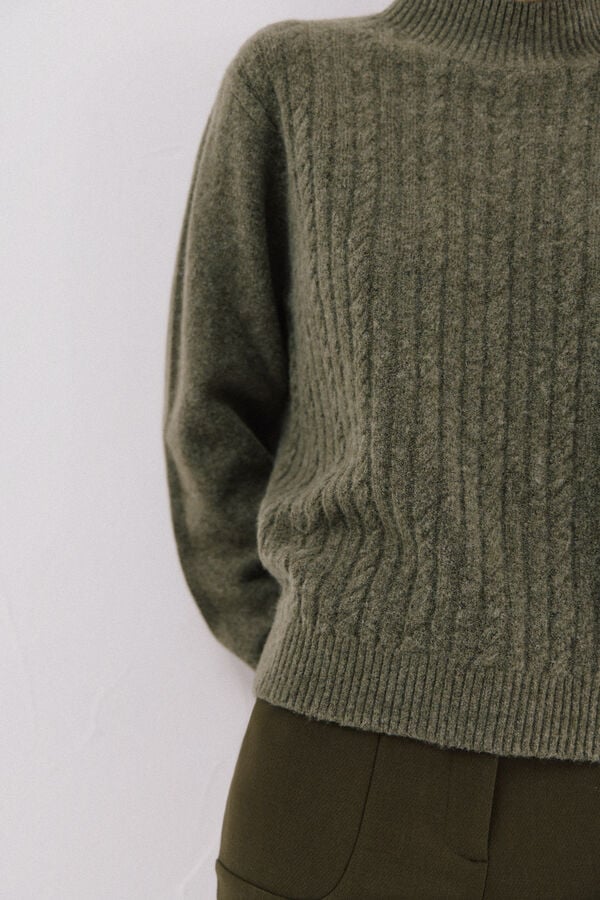 Cortefiel Jersey Perkins braids Kaki