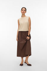 Vero Moda Top sem mangas em malha Tostado