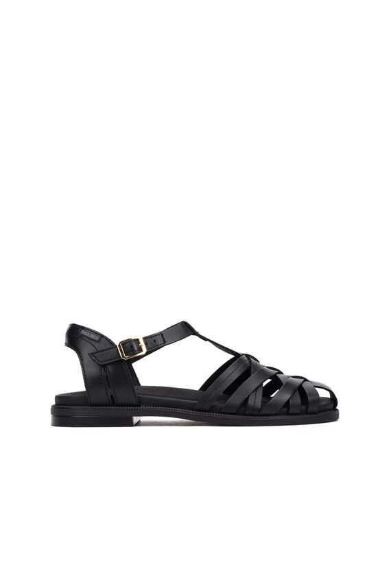 Sandalias planas con hebilla para mujer