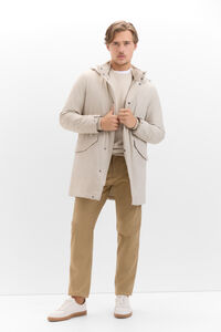 Cortefiel Lightweight raincoat Beige