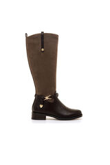 Maria Mare Laglio flat high boot Brown
