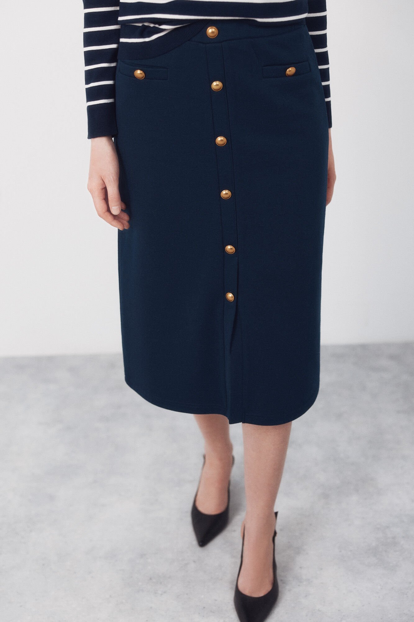 Cortefiel Jersey-knit -up buttons