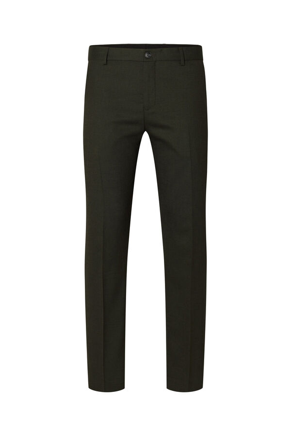Selected Calça de terno slim fit Verde