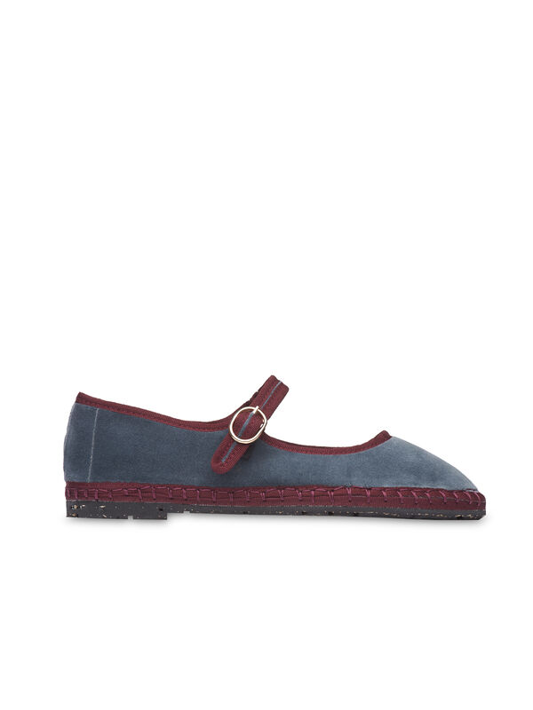 Flabelus Mery Jane de terciopelo Gris