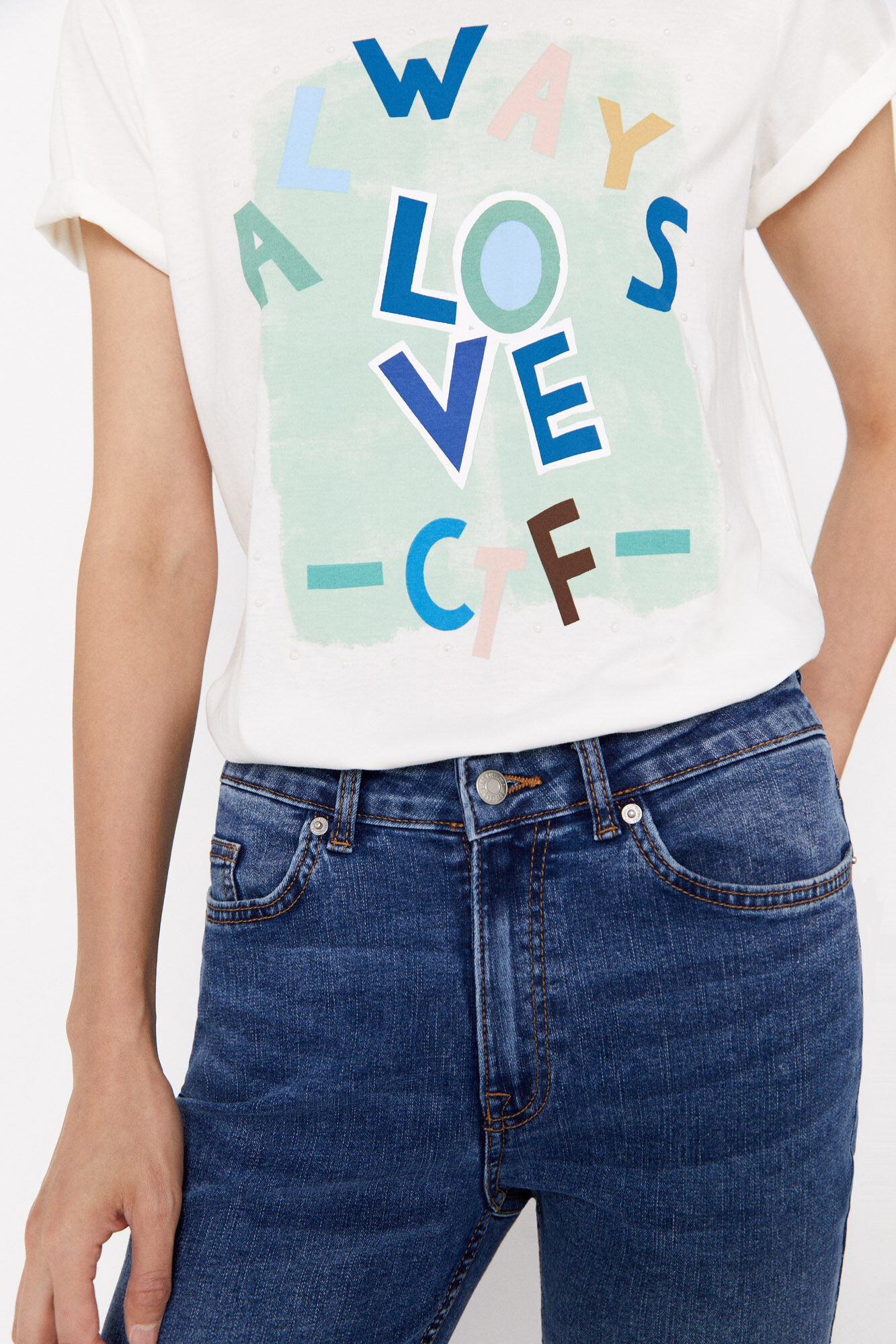 Camiseta estampada algod n
