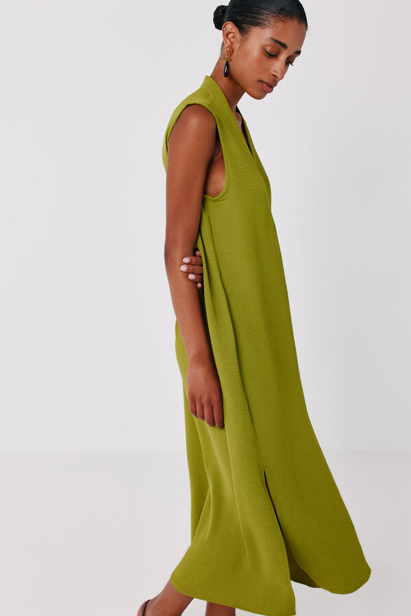 Cortefiel Tunic dress Green