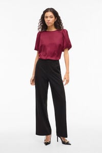 Vila Blusa manga bal&atilde;o acetinada