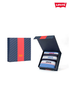 Cortefiel Gift box with 3 men's Levi's boxers with logo Blue jeans